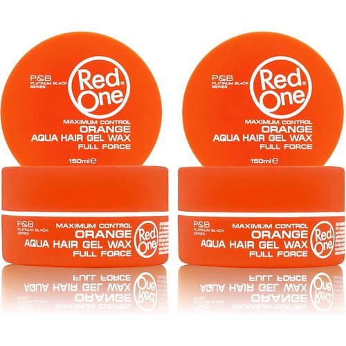 Loc-Cire Aquatique Coiffante Orange 150 Ml | Forte Tenue L Gel Pour Les Cheveux | Ultra-Tenue | Pour Hommes Et Femmes | Parfum Melon| Contrôle Maximum | Lot De 2 
