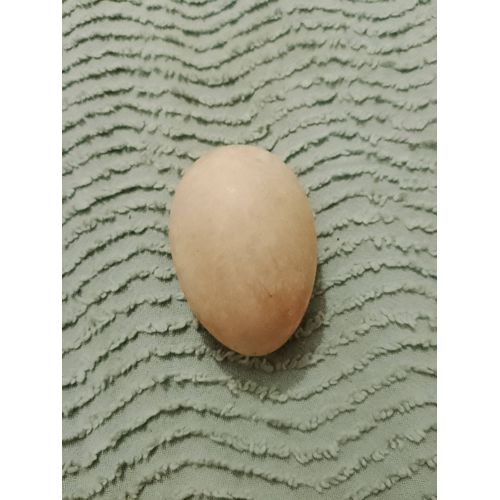 Oeuf Décoratif En Quartz Rose Clair Vintage Années 70.