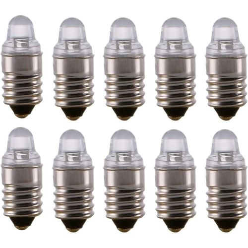 Kal-Ampoule Led E10 3 V 4300 K Blanc Chaud Lampe De Poche Phare De Travail Lampe De Poche Outils De Travail (10)
