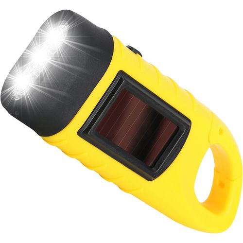 Loc-Lampe Torche Solaire,Lampe De Poche Led D¿Urgence Avec Mousqueton,Lampe Dynamo Manivelle Portable Pour Plein Air Camping Pannes De Courant Cyclisme Équipement D'urgence