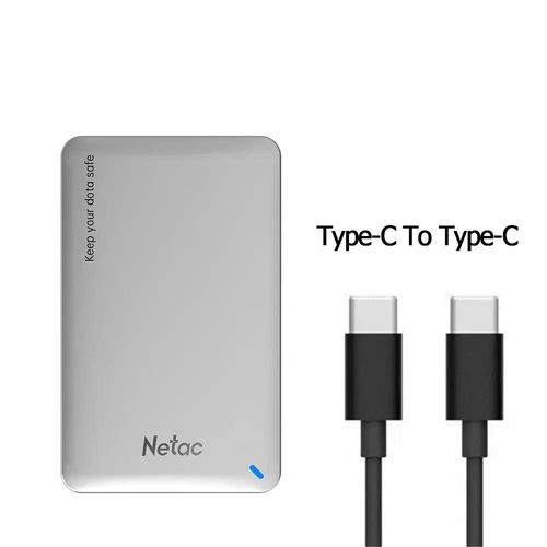 Netac-Boîtier de disque dur portable,prend en charge tous les boîtiers SSD HDD 2.5 ""SATA 3.0 Type-C vers Type-C,prend en charge Windows,Mac OS,système Linux-TypeC TO TypeC