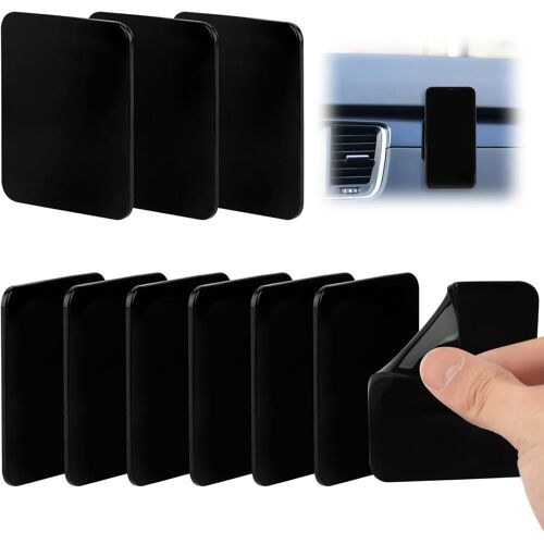 Lot De 10 Coussinets Antidérapants En Gel Nano-Lavables-Double Face- S-Pour Tableau De Bord De Voiture-Noir