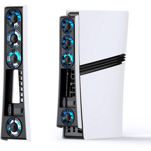 Ventilateur De Refroidissement Pour Ps5 Pro Avec Lumière Led Et Port Usb 3.0,Contrôle De La Température Et Vitesse Du Ventilateur Réglable