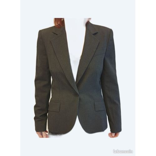 Veste Tailleur Gris Foncé Taille 36 Zara