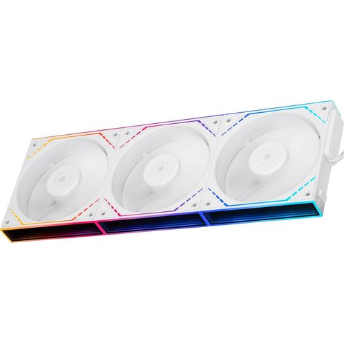 TL-M12QW X3 Lot de 3 ventilateurs de refroidissement pour boîtier PC 120 mm,connexion en guirlande,2000 tr/min,ARGB,double éclairage à miroirs infinis pour jeux vidéo