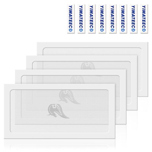 Filtre Poussière 240mm Magnétique Filtre Ventilateur en Maille Grille de Protection pour Boîtier d'Ordinateur Dissipateur Refroidisseur (PVC Hidalgo, 120 * 240mm, 4 Pièces, Blanc)