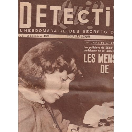 Détective 8 Octobre 1951