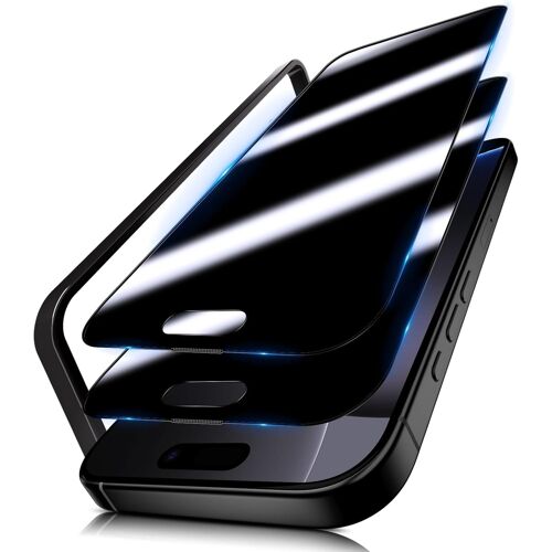 JGD-Premium 360° Anti Espion Verre Trempé pour iPhone 16 Pro Max, 9H Couverture Complète Verre de Protection Privacy Film, Sans Bulles Intimité Protection écran pour iPhone 16 Pro Max, 2 Pièces