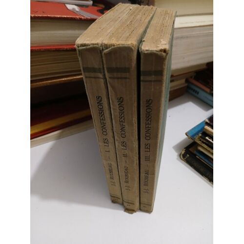 Les Confession En 3 Tomes Collection Les Chefs D'Oeuvre De La Littérature Française Rousseau J.J. Published By La Renaissance Du Livre Non Daté