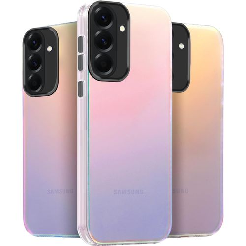 Coque Pour Samsung Galaxy A56 5g / A36 5g (6.7""), Translucide Mat Changement De Couleur Etui [Unique Et Jolie], Housse Avec Glitter Hard Pc Arrière Et Silicone Bumper Antichoc, Irisé