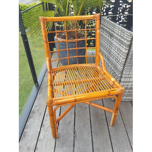 3 Fauteuils Osier Rotin