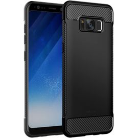 Sskal-Coque Fine Pour Samsung Galaxy S8,Étui Housse De Téléphone Ultra Mince Anti-Chocs Avec Conception En Fibre De Carbone (Noir)