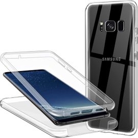 Coque 360° Transparente Samsung Galaxy S8 Plus - Protection Intégrale Tpu Souple + Dos Pc, Ultrafine, Antichoc, Antirayures, Protège Écran Et Caméra