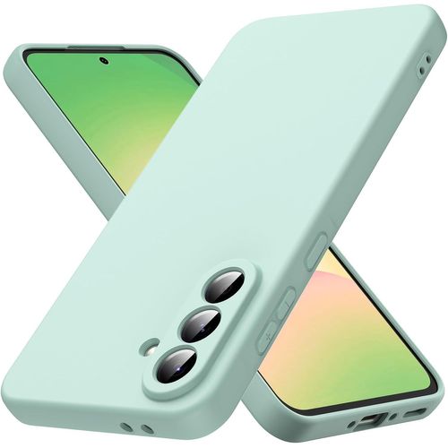 Sskal-Coque Pour Samsung Galaxy A56 5g,Ultra Mince Premium Housse Souple En Silicone Liquide,Coque De Protection Pour Samsung Galaxy A56 5g-Menthe