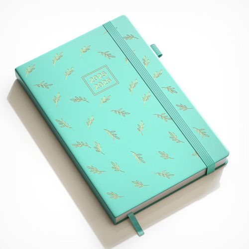 Teppc-Agenda 2025 2026 Semainier Scolaire Planner A5, 1 Semaine 2 Pages, 18 Mois Juillet 2025 À Décembre 2026, Cyan