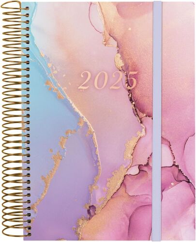 Agenda À Spiralecollection 2025 1 Jour Par Page Janvier 2025 À Décembre 2025 (12 Mois) Goldy Espagnol