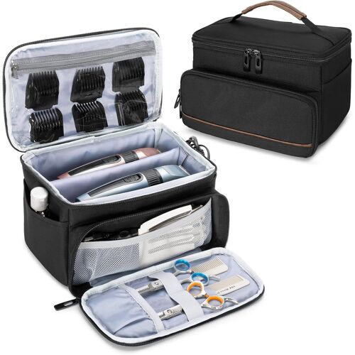 Sac Rangement Pour Tondeuses À Cheveux, Étui Transport Compatible Avec Andis/Hatteker/Oster Tondeuses À Cheveux Et Autres Outils De Coiffure, Noir
