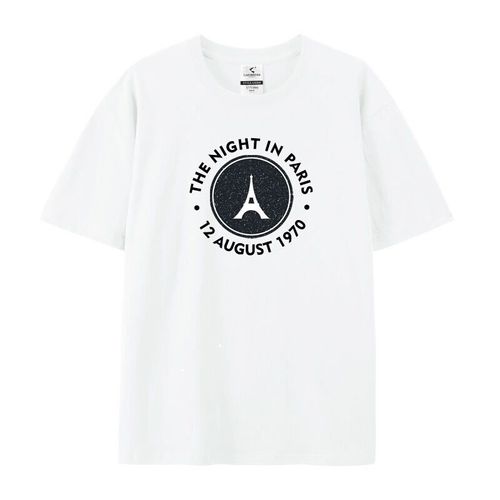 T-Shirt Homme 100% Coton Pour Fans De Football - Maillot Paris À Manches Courtes