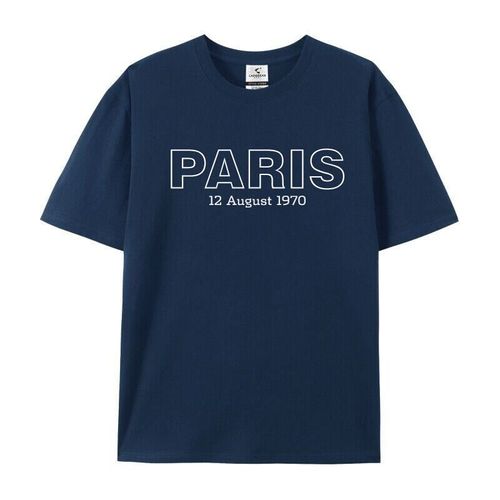 T-Shirt Homme 100% Coton Pour Fans De Football - Maillot Paris À Manches Courtes