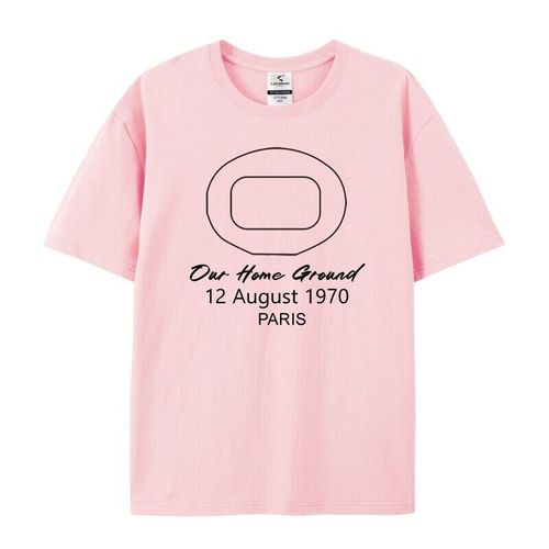 T-Shirt Homme 100% Coton Pour Fans De Football - Maillot Paris À Manches Courtes