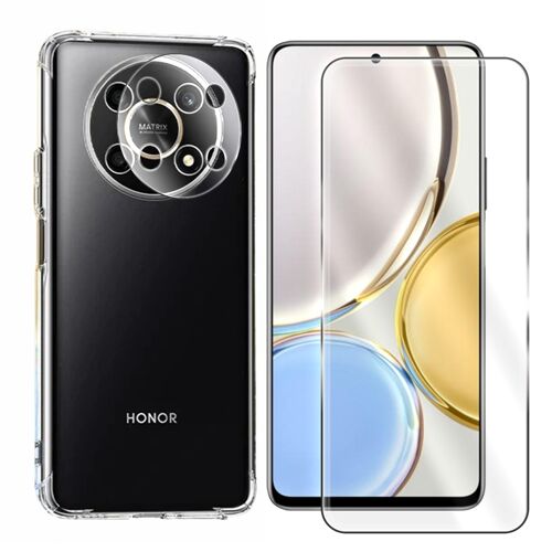 Protection Intégrale Verre Trempé Pour Honor Magic 4 Pro 5g+Verre Trempé Caméra Arrière+Coque Souple Silicone Transparente-Visiodirect