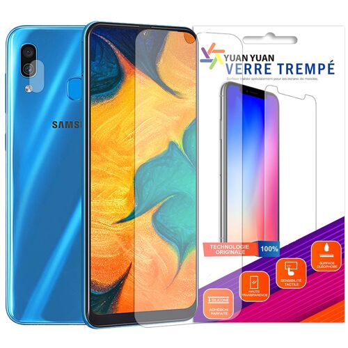 Verre Trempé Pour Samsung Galaxy A30 Sm-A305 + Verre Trempé Camera Arrière Protecteur- 9h Film Protection En Verre Trempé-Visiodirect-
