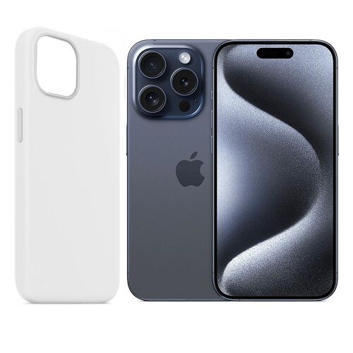 Coque de protection Blanc souple silicone Compatible pour iPhone 16 Pro Max 6.9""- Visiodirect -