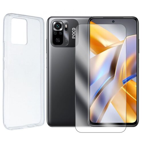 Coque Souple Transparente + Verre Trempé Pour Xiaomi Poco M5s 4g 6.43"