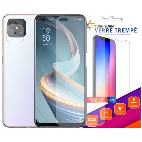 Verre Trempé Pour Oppo Reno 4z 5g + Verre Trempé Camera Arrière Protecteur - 9h Film Protection En Verre Trempé - Visiodirect -