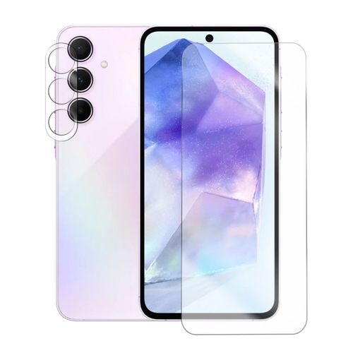 Verre trempé pour Samsung Galaxy A55 5G SM-A556B 6.6""+Verre trempé protecteur d'objectif camera arrière - Visiodirect