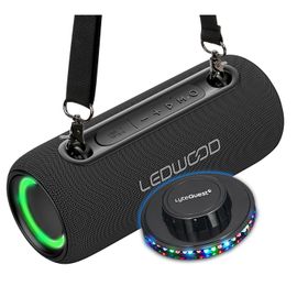 Enceinte Autonome Hifi 200W Ledwood XS200, Effet LED, Buetooth, RADIO FM, IPX5, Assistant Vocal, 20W RMS, Batterie 2000mAh, Ovni