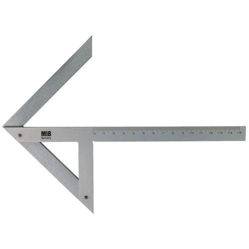 Equerre à centrer de précision en acier au carbone finition chrome satiné 150x130 mm MIB HZ150130