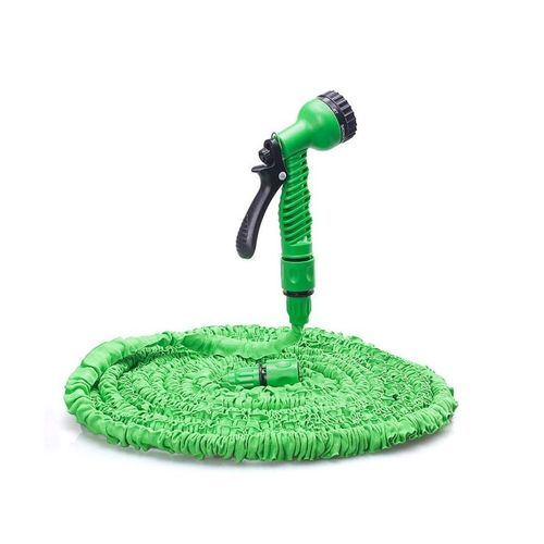Tuyau d'arrosage extensible léger avec buse de pulvérisation à 7 fonctions - Durable, flexible et facile à ranger (7,5 m)