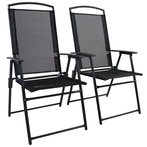 Vcm Set De 2 Chaises De Jardin À Haut Dossier Textilene Chaise De Balcon Camping Chaise Pliante Set De 2 Chaises De Jardin À Haut Dossier Textilene Chaise De Balcon Camping Chaise Pliante