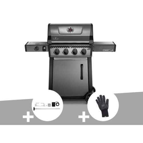 Barbecue à gaz Freestyle F425SIB - 4 brûleurs + Sizzle Zone + Kit rôtissoire + Gant anti-chaleur - Napoleon