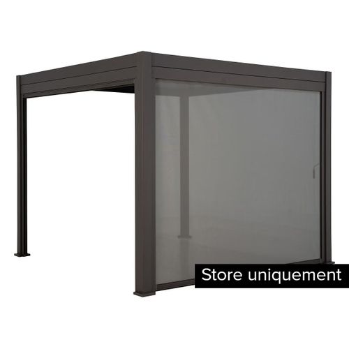 Store 4 M Pour Pergola Evora 4 X 3 M Texaline Graphite - Hespéride