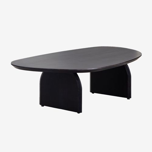 Table Basse En Bois De Manguier (135x80 Cm) Bedum Noir Uni