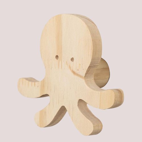 Porte-manteau Mural en Bois Pol Kids Poulpe