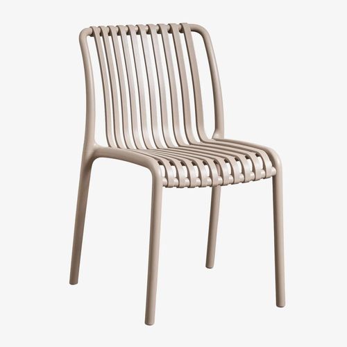 Pack De 2 Chaises De Salle À Manger Empilables En Polypropylène Wendell Moka Brown