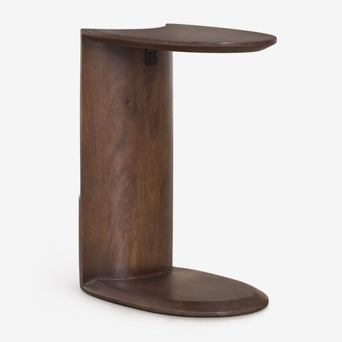 Table De Chevet En Bois Kenoly 45x30 Cm Poignée En Bois Foncé