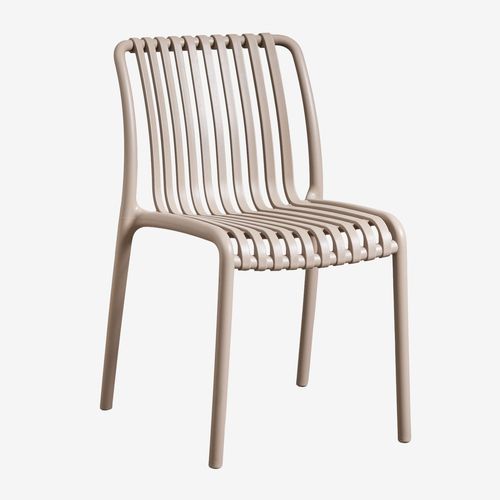Pack De 4 Chaises De Salle À Manger Empilables En Polypropylène Wendell Moka Brown