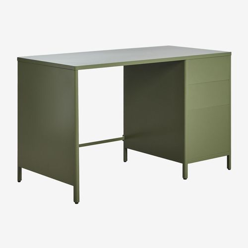 Bureau En Acier Avec Tiroirs Michigan Vert Olive Intense