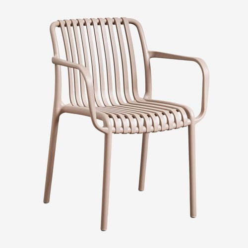 Lot De 2 Chaises De Salle À Manger Wendell En Polypropylène Avec Accoudoirs Moka Brown