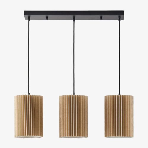 Plafonnier En Lin Et Métal À 3 Points Lumineux Quintelia Beige Lin