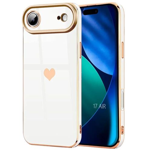 Coque pour iPhone Air, Silicone avec Motif Coeur Protection Antichoc Slim Blanc - EFConnection