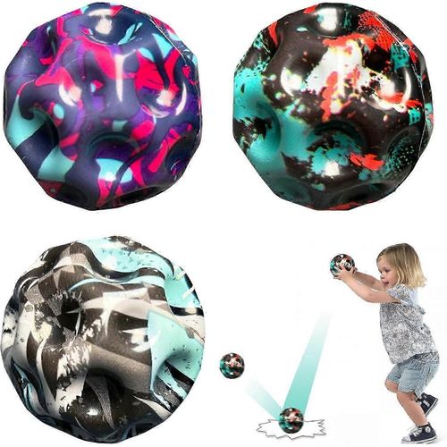 Astro Jump Balls,Pack De 3 Moon Galaxy Ball,Sauts Balle En Caoutchouc,Ballon De L'espace,Moonball,Balle Rebondissante,Balles Rebondissantes,Cadeaux De Jouets Pour Enfants,En Plein Air