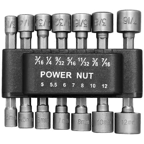 Accessoires pour tournevis Jeu de 14 douilles 5-13 mm - Douille adaptateur hexagonale 1/4"" - Pour perceuse sans fil ou tournevis