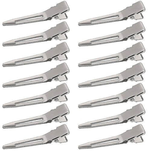 50 Pack 1,75 Pouces Single Prong Curl Pinces À Cheveux Pour Dreads Lock Clips Clips D'alligator Pour Cheveux Clips De Section D'argent Clips D'alligator En Métal Épingles À Cheveux 