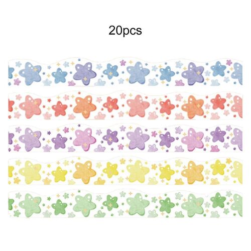 20pcs/Set Manuel Autocollants Fleur Exquise Etoile Bulle Art Autocollant Journal Album Scrapbooking Coin Stickers Etudiant Papeterie