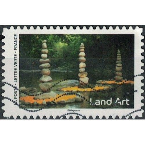 France 2024 Oblitéré Used Land Art À Lieurac 3 Stûpas Défiant L'équilibre Y&t Fr 2375